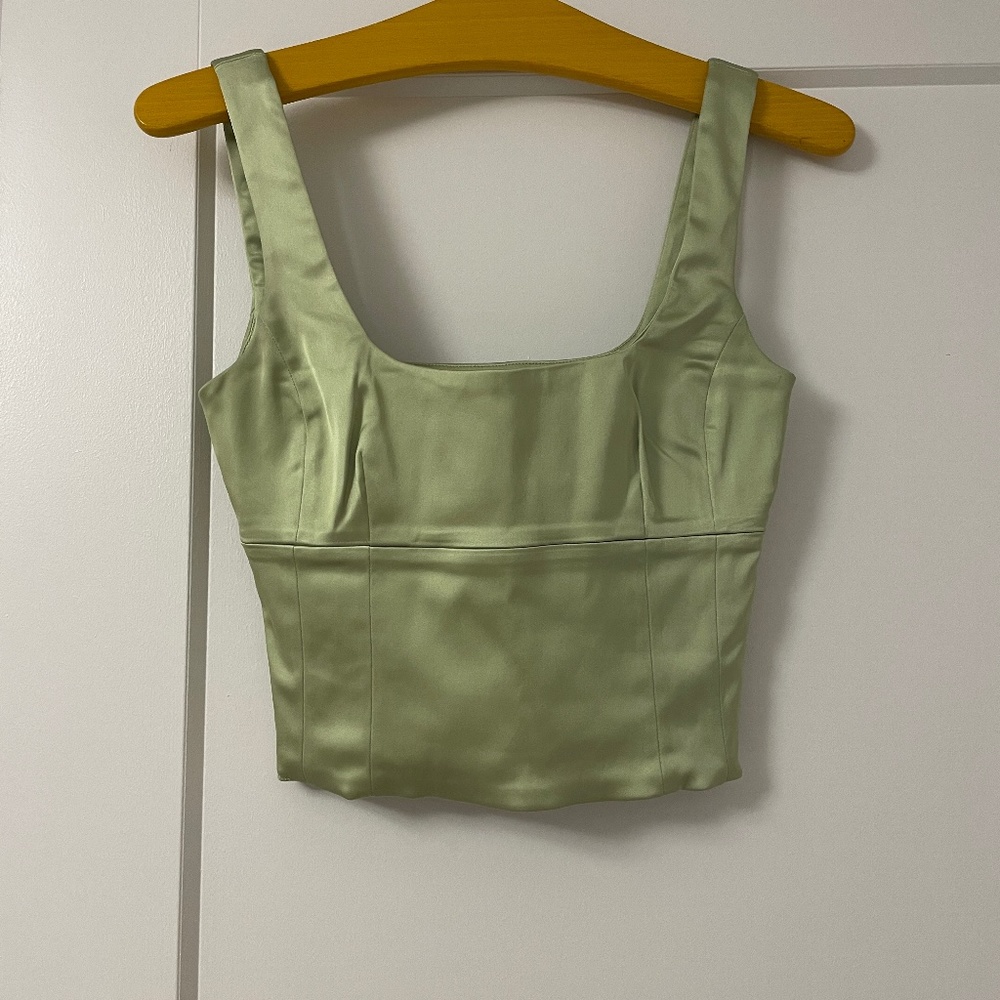 Wilfred Shine Satin Bustier Corset Top